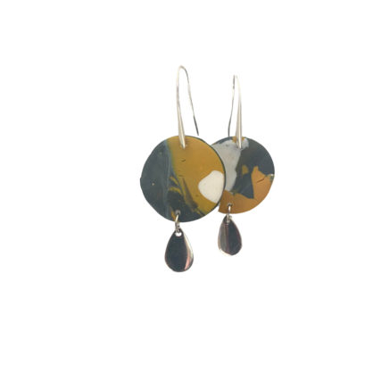 Mustard paisley Dangles