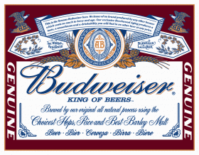 Budweiser - Label Tin Sign