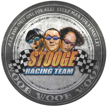3 Stooges Racing Embossed Aluminium Sign