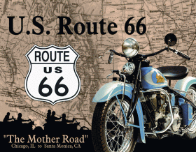 The Mother Road Tin Sign