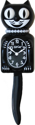 Black Lady Kit-Cat Clock
