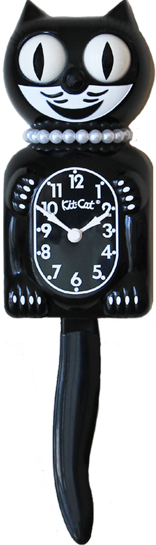 Black Lady Kit-Cat Clock