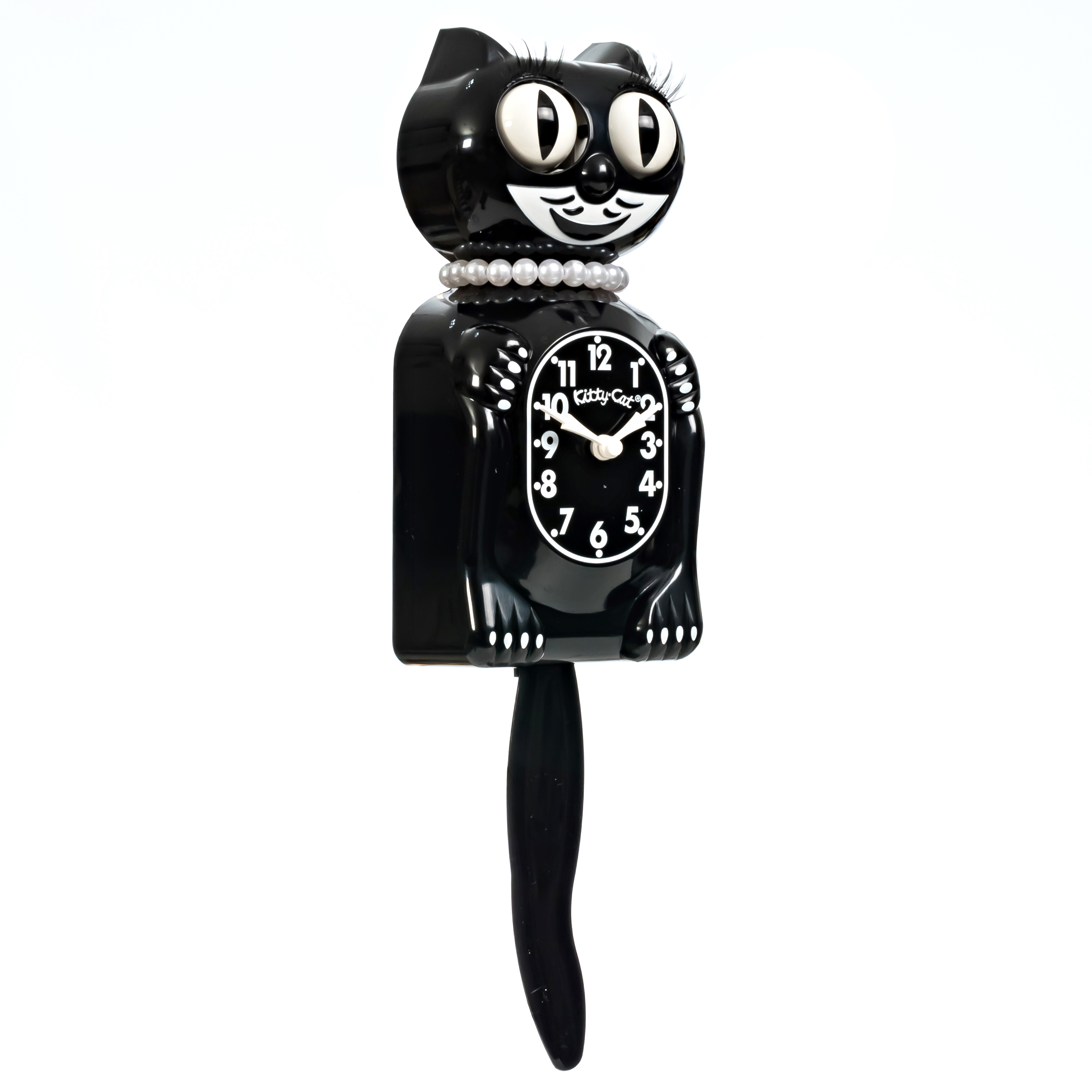 Black Miss Kitty-Cat Clock