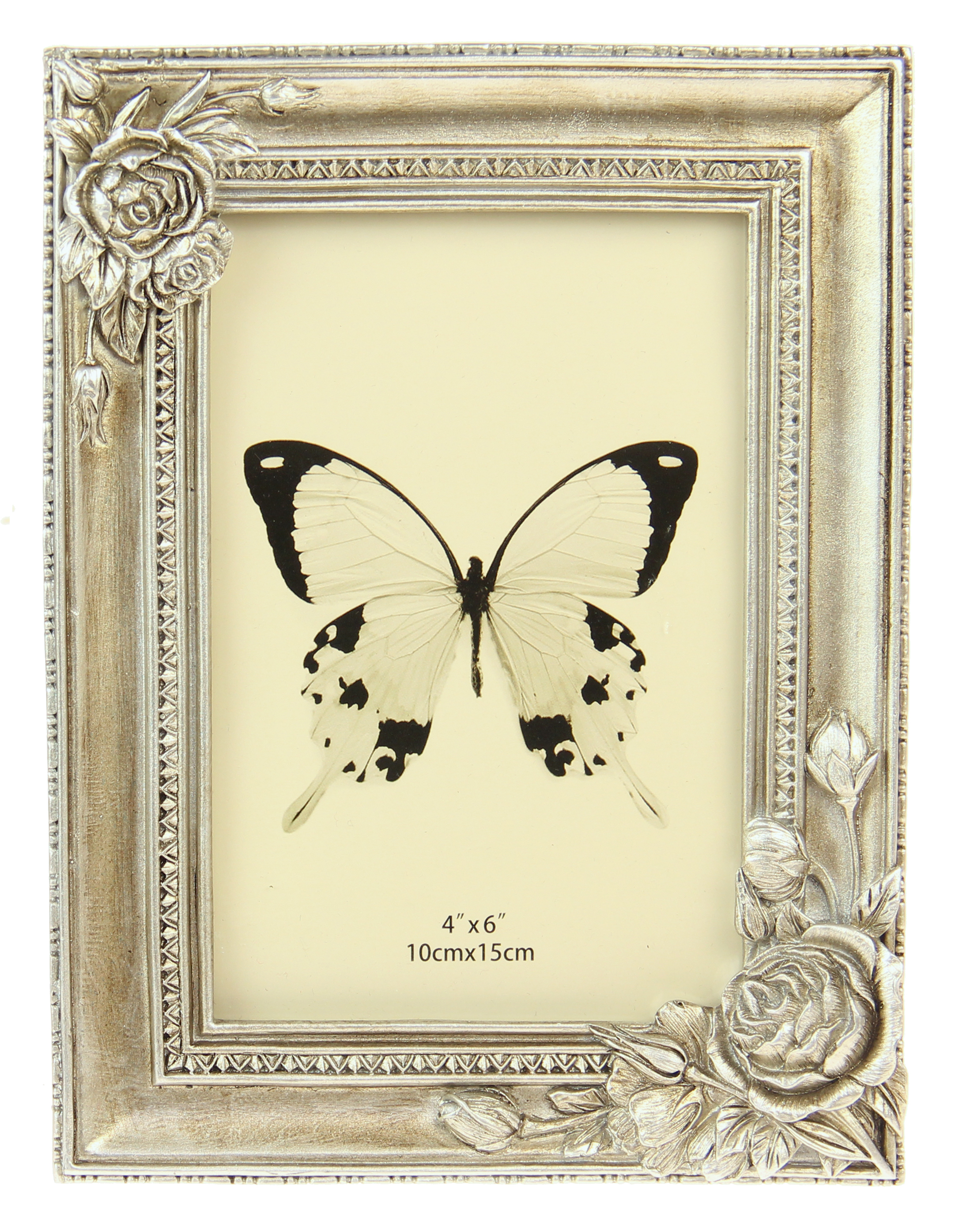 PF1071-46 CHAMPAGNE : Roses in 2 corners photoframe