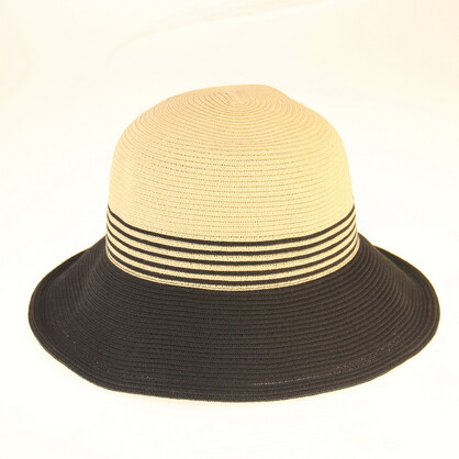 HAT730 BLACK : stripes detail breton