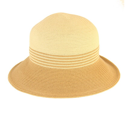 HAT730 TAUPE : stripes detail breton