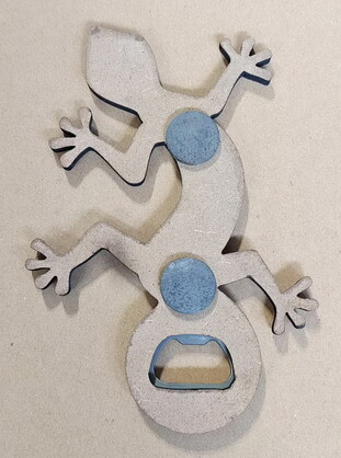 AE074 GECKO SET : Bottle opener magnet SET OF 6
