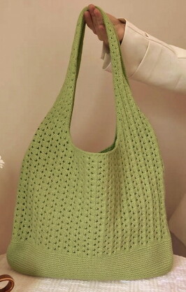 BAG629 MOSS : Kniited sling shoulder bag