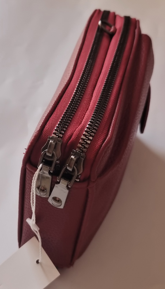 BAG630 BURGUNDY : Wallet bag with 2 straps