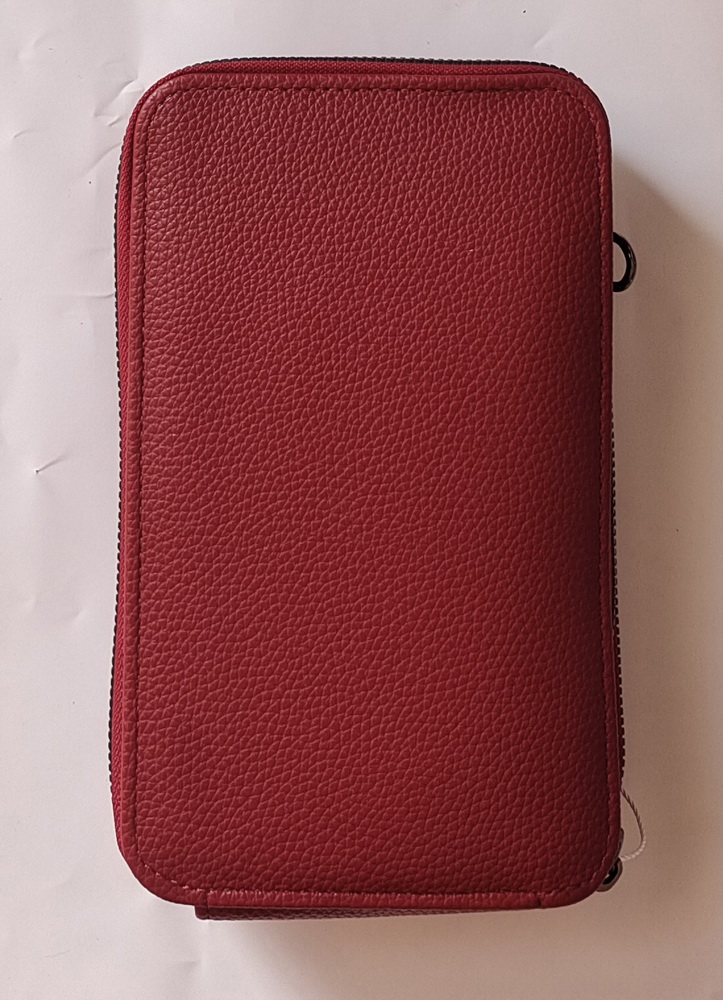 BAG630 BURGUNDY : Wallet bag with 2 straps
