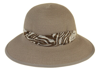 HAT826 MUSHROOM : Lani scarf trim hat