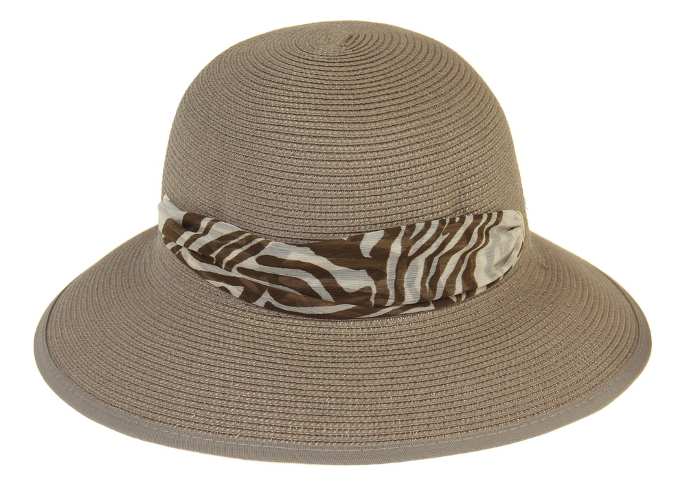 HAT826 MUSHROOM : Lani scarf trim hat