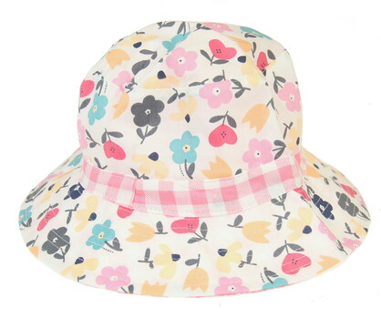 HAT K521 54CM : floral kids bucket hat 54cm