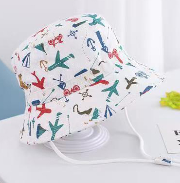 HAT K029 52CM : aeroplane kids bucket hat 52cm
