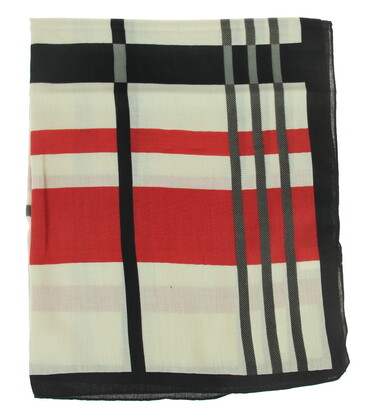 SCF3781 : Plaid black red white scarf