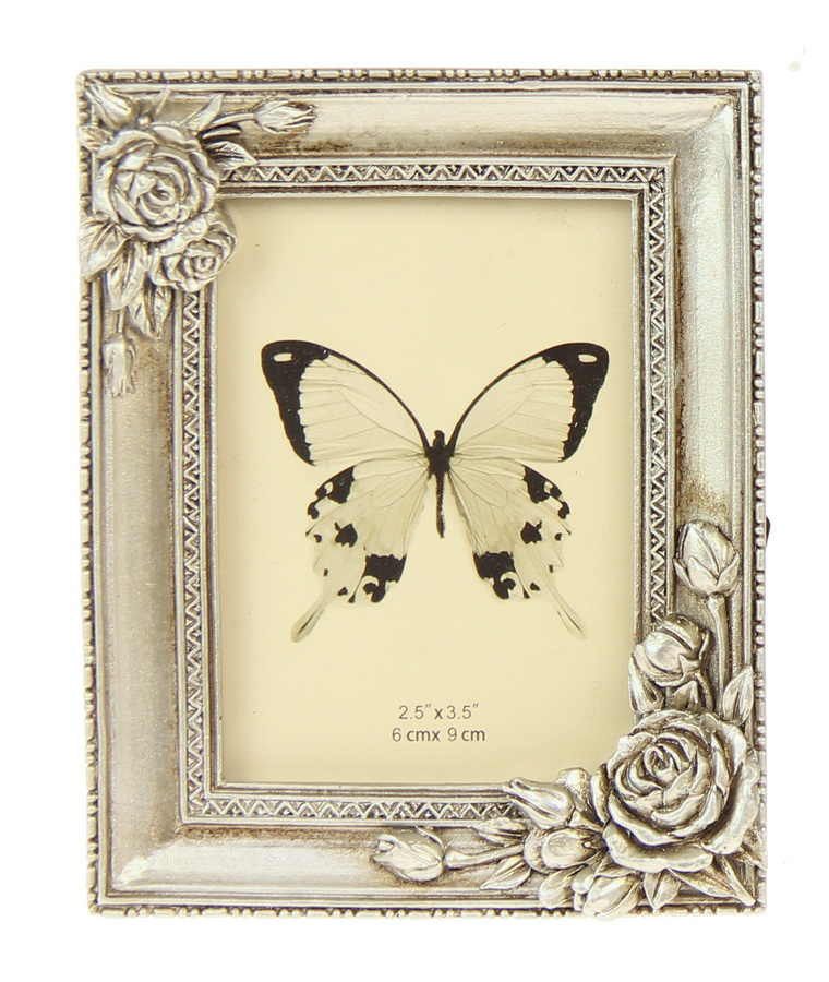 PF1071-23 CHAMPAGNE : Roses in 2 corners photoframe