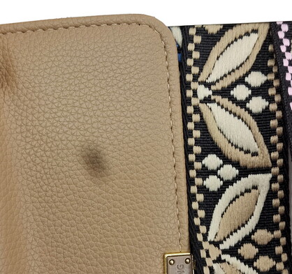 BAG631 TAUPE : Wallet bag with 2 straps