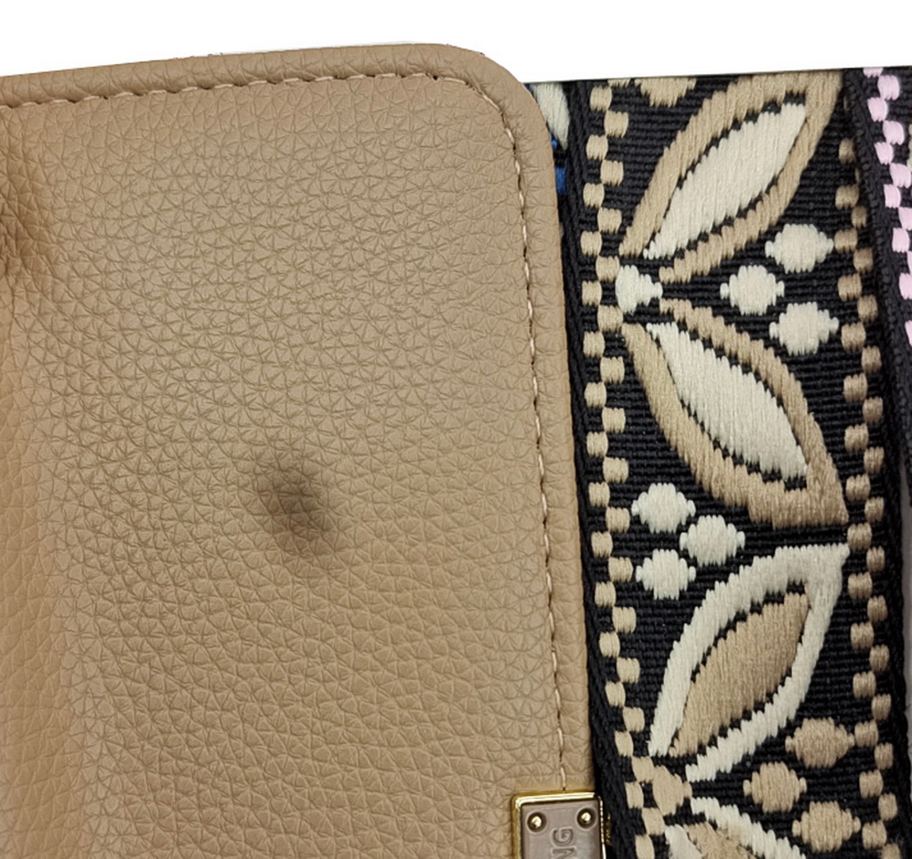 BAG631 TAUPE : Wallet bag with 2 straps