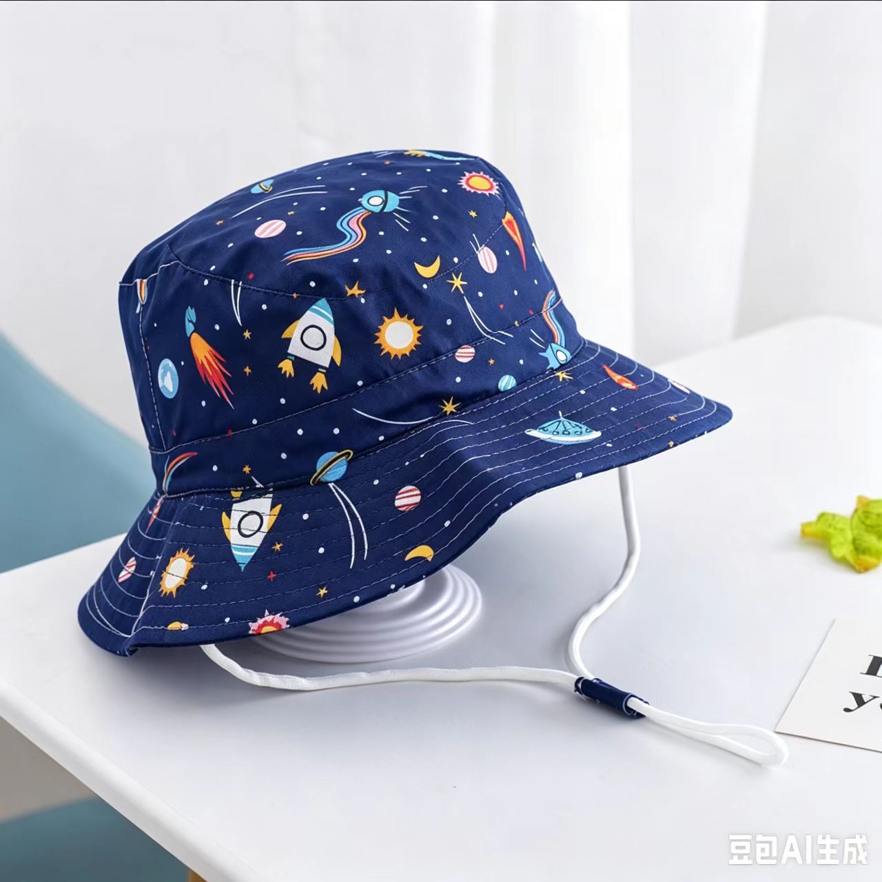 HAT K032 54CM : Space & rockets wide brim