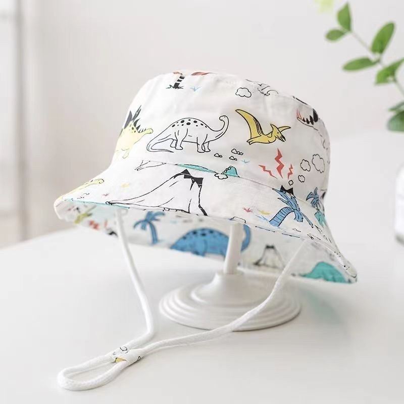 HAT K035 50CM : Dinosaur & volcano bucket hat