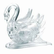 3D CLEAR SWAN CRYSTAL PUZZLE (6/48)
