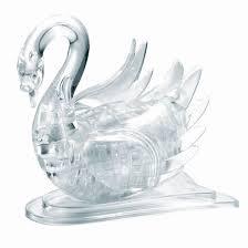 3D CLEAR SWAN CRYSTAL PUZZLE (6/48)
