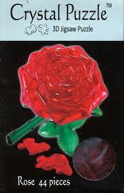 3D RED ROSE CRYSTAL PUZZLE (6/48)