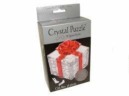 3D RED RIBBON GIFT CRYSTAL PUZZLE (6/48)