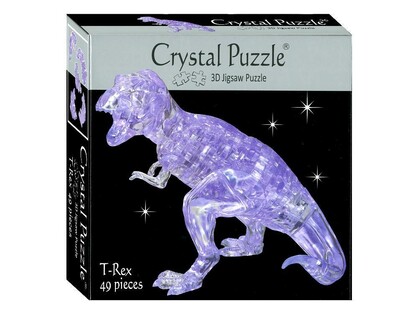 3D CLEAR T-REX CRYSTAL PUZZLE (6/48)