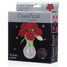 3D RED 6 ROSES