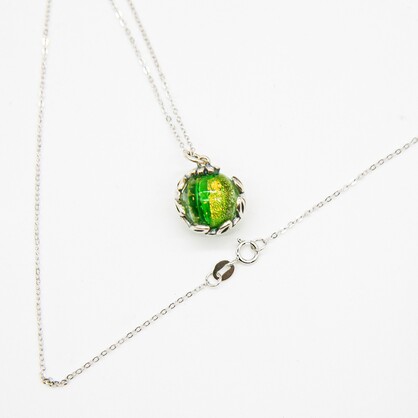 Gift Gox - Aroma Necklace White Gold - Planet Aurum Verdant (Gold Green) + Purify