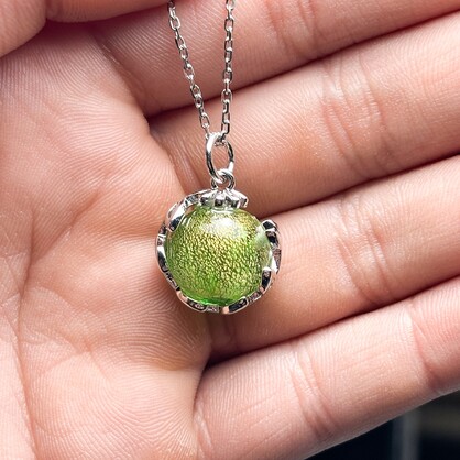Gift Gox - Aroma Necklace White Gold - Planet Aurum Verdant (Gold Green) + Purify