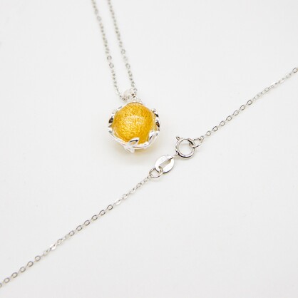 Gift Gox - Aroma Necklace White Gold - Planet Jovian Gold (Golden Yellow) + Purify