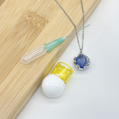 Gift Gox - Aroma Necklace White Gold - Planet Celestial Sapphire (Blue) + Purify