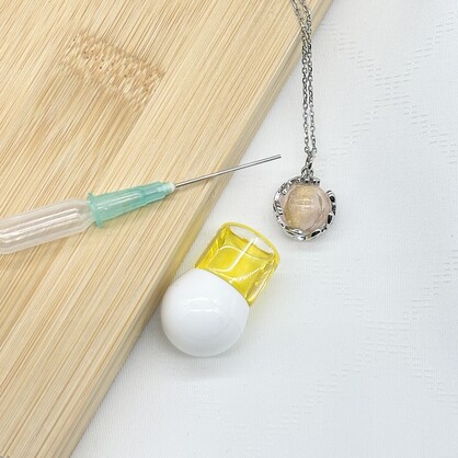 Gift Gox - Aroma Necklace White Gold - Planet Nebula Nova (Pink) + Purify