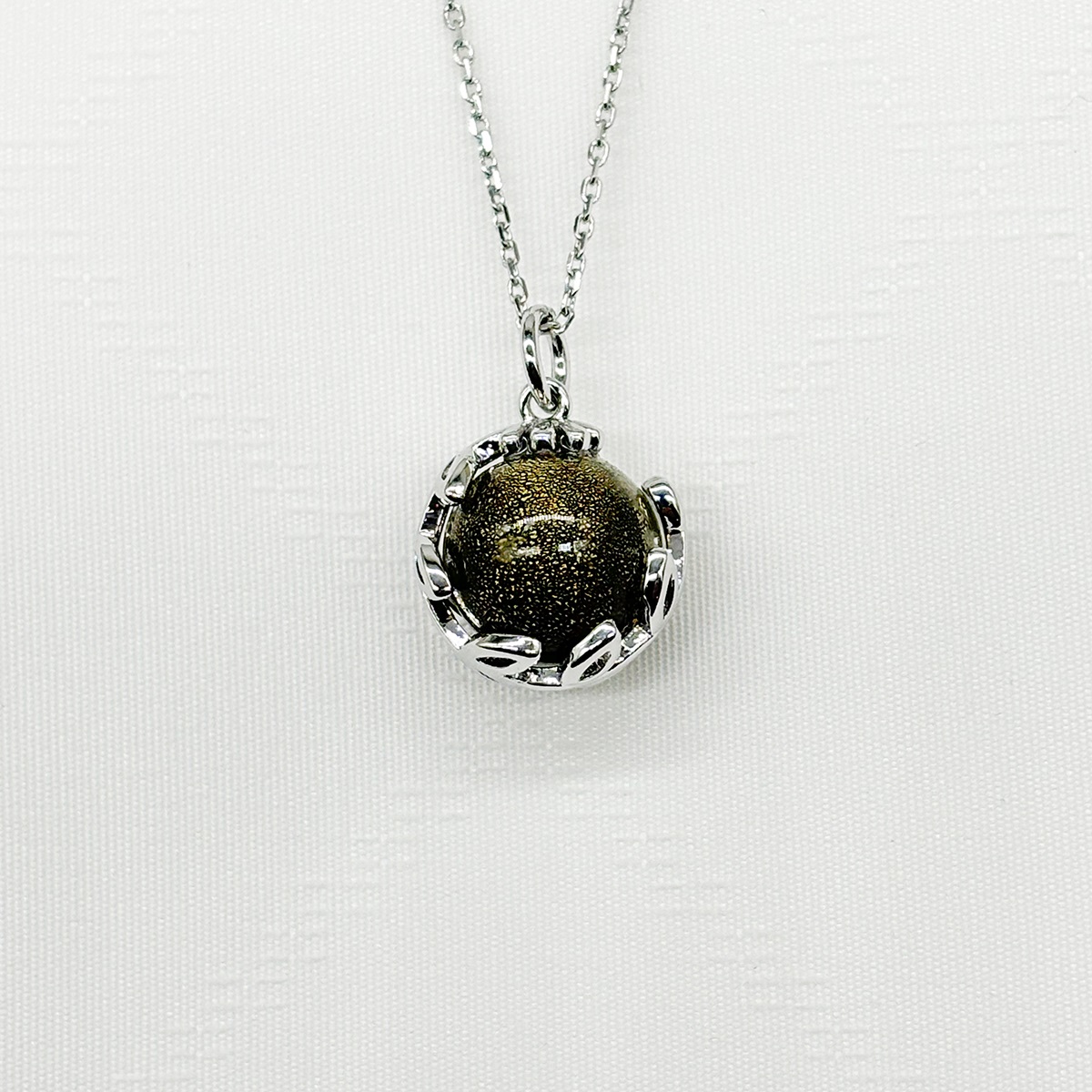 Gift Gox - Aroma Necklace White Gold - Planet Stellar Midnight (Golden dark blue) + Purify