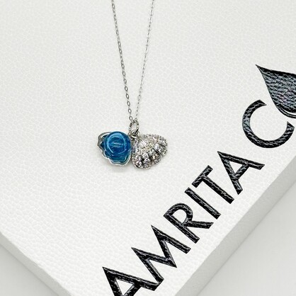 Gift Box - Diamond Shell Aroma Necklace - Aqua + Purify Essential OIl Blend | Aroma Jewelry Gift Set