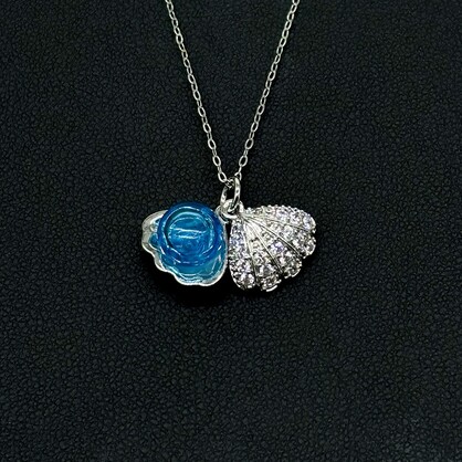 Gift Box - Diamond Shell Aroma Necklace - Aqua + Purify Essential OIl Blend | Aroma Jewelry Gift Set