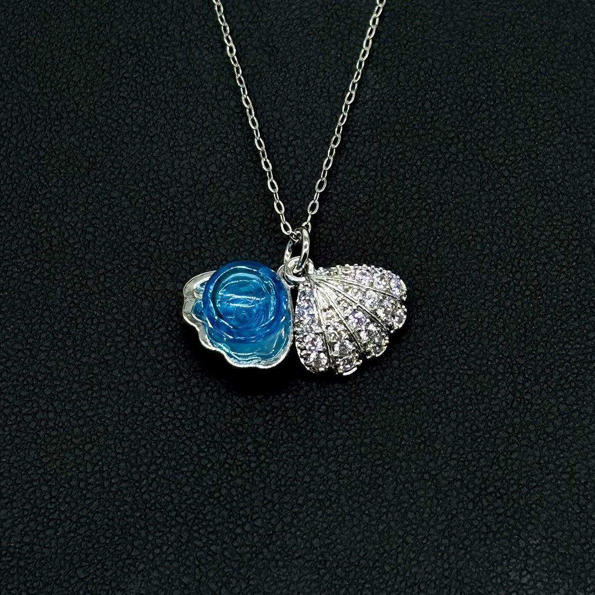 Gift Box - Diamond Shell Aroma Necklace - Aqua + Purify Essential OIl Blend | Aroma Jewelry Gift Set