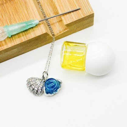 Gift Box - Diamond Shell Aroma Necklace - Aqua + Purify Essential OIl Blend | Aroma Jewelry Gift Set