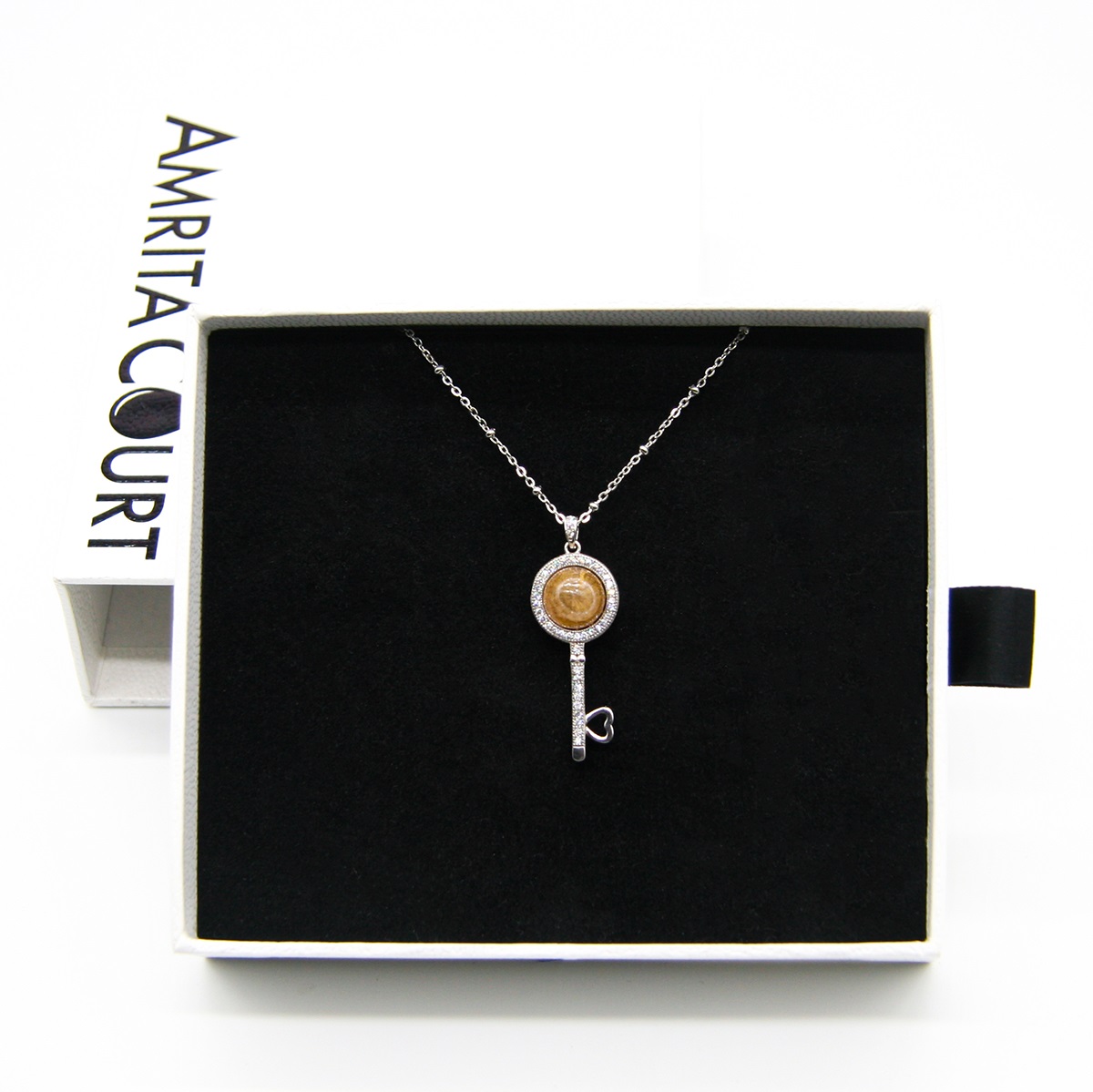 Gift Box - Magic Key Aroma Necklace - Golden Snitch + Purify Essential Oil Blend | Aroma Jewelry Gift Set