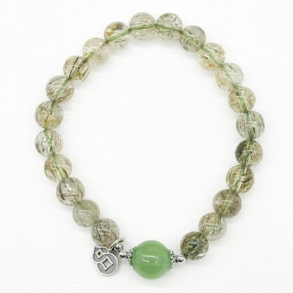 Sterling Silver Gift Box Crystal Aroma Bracelet - Ghost Phantom Quartz + Purify Oil Blend | Energy & Healing | Diffuser Jewellery