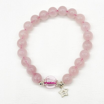 Sterling Silver Gift Box Crystal Aroma Bracelet - Rose Quartz + Purify Oil Blend | Energy & Healing | Diffuser Jewellery