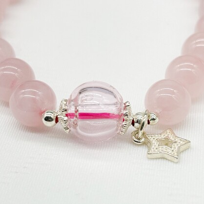 Sterling Silver Gift Box Crystal Aroma Bracelet - Rose Quartz + Purify Oil Blend | Energy & Healing | Diffuser Jewellery