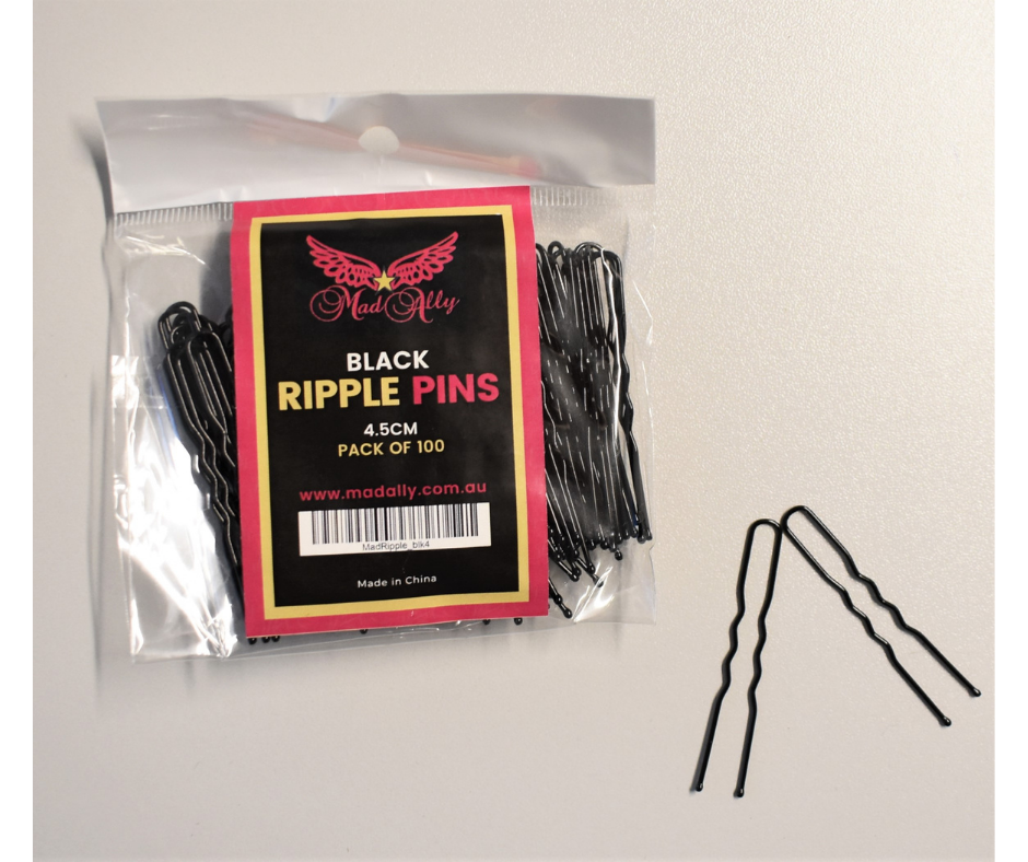 Ripple Pins Black 4.5cm