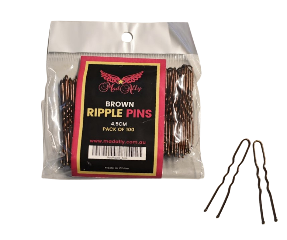 Ripple Pins Brown 4.5cm