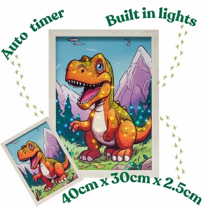 Light Up Frame; Dinosaur