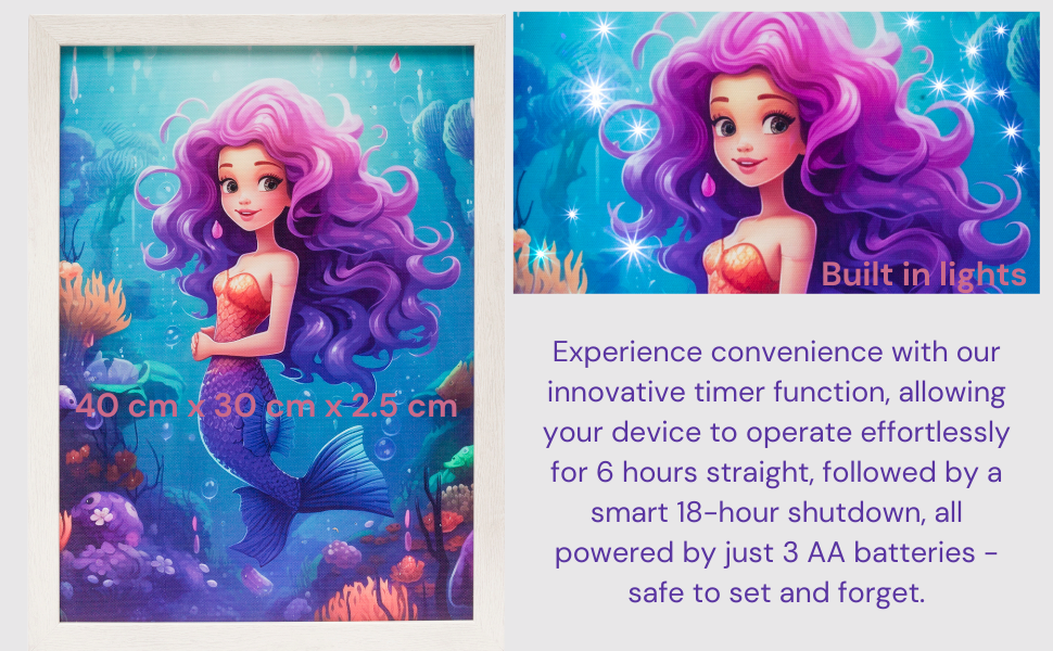 Light Up Frame; Mermaid