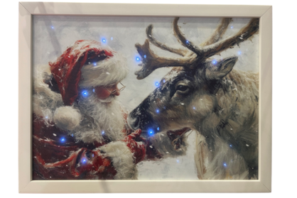Light Up Frame; Santa