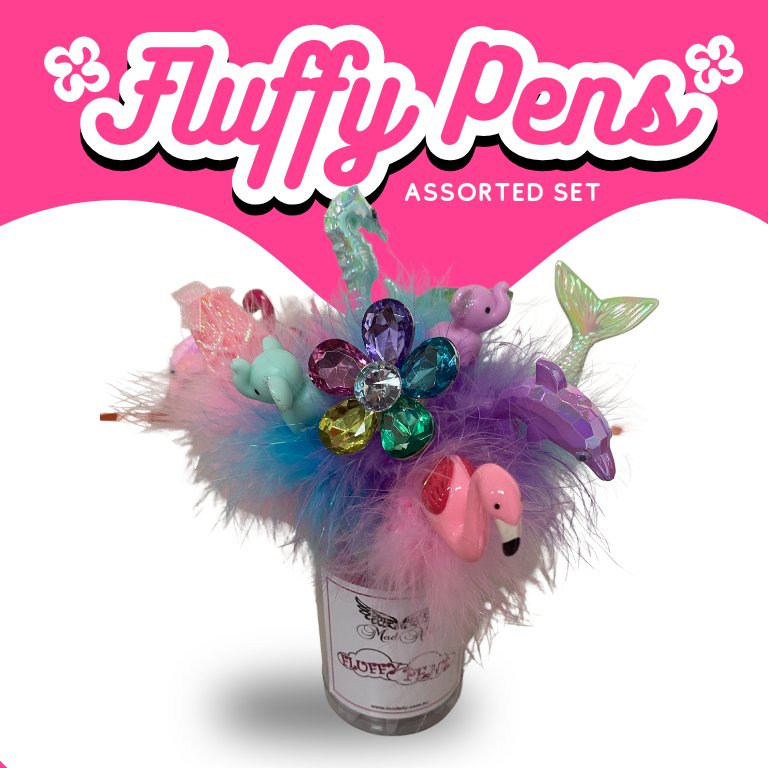 Assorted Fluffy Pens